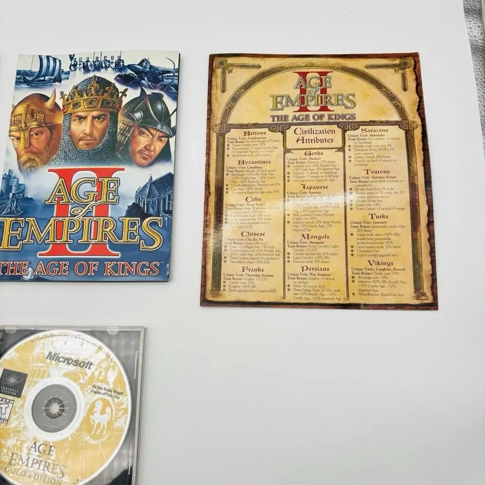 Age Of Empires Gold Edition, Age Of Empires , Age of Empires 2. With Manuals.